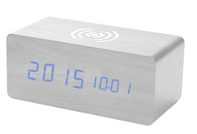 Reloj Despertador Inteligente de Madera con Carga Inalámbrica y Control por Voz - Image 8