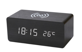 Reloj Despertador Inteligente de Madera con Carga Inalámbrica y Control por Voz - Image 9