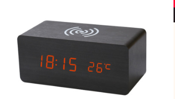 Reloj Despertador Inteligente de Madera con Carga Inalámbrica y Control por Voz - Image 11