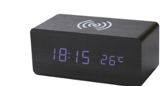 Reloj Despertador Inteligente de Madera con Carga Inalámbrica y Control por Voz - Image 10