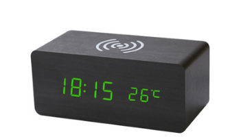 Reloj Despertador Inteligente de Madera con Carga Inalámbrica y Control por Voz - Image 12