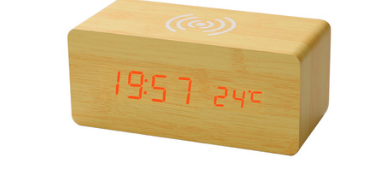Reloj Despertador Inteligente de Madera con Carga Inalámbrica y Control por Voz - Image 13