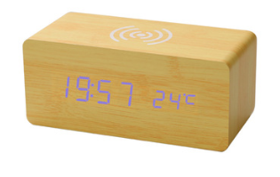 Reloj Despertador Inteligente de Madera con Carga Inalámbrica y Control por Voz - Image 15