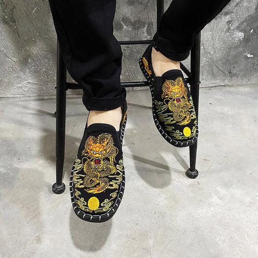 Zapatos de Tela Bordados Estilo Coreano con Herencia Beijing - Image 3