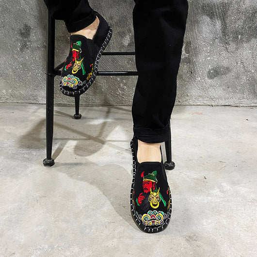 Zapatos de Tela Bordados Estilo Coreano con Herencia Beijing