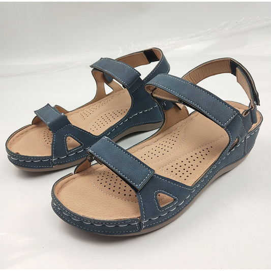 Sandalias Casuales Cómodas Talla Grande con Tacón Bajo y Punta Redonda - Image 2