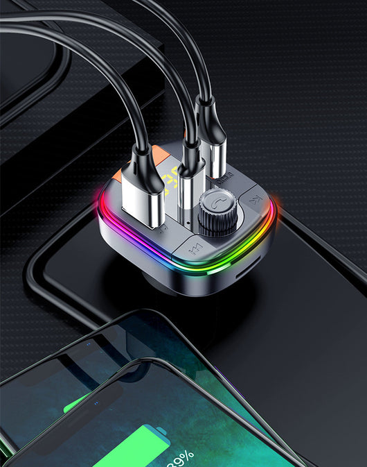 Reproductor MP3 Bluetooth para Auto con Luz Ambiente LED y Cargador Rápido QC3.0 - Image 16