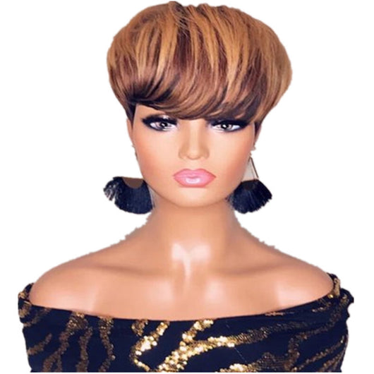 Peluca Negra Degradada Marrón Esponjosa para Mujer - Image 3