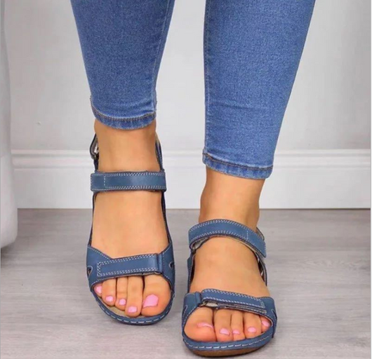 Sandalias Casuales Cómodas Talla Grande con Tacón Bajo y Punta Redonda - Image 5
