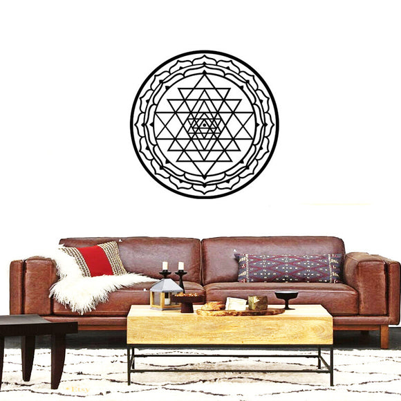 Vinilo Decorativo Triángulos Geométricos para Sala y Dormitorio