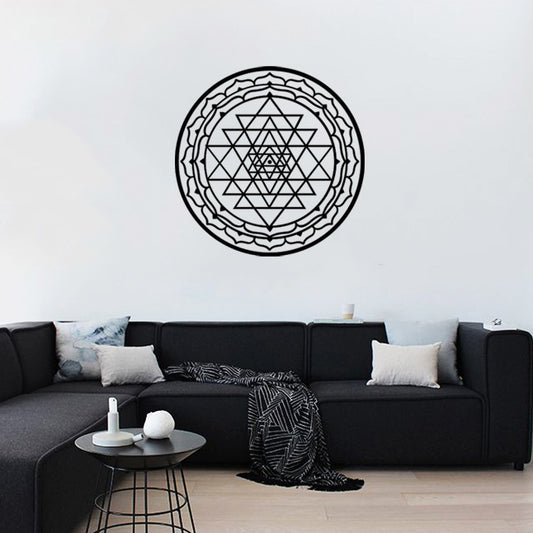 Vinilo Decorativo Triángulos Geométricos para Sala y Dormitorio