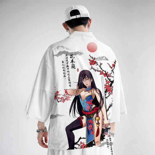 Kimono de Protección Solar Estilo Oriental para Hombre - Image 2