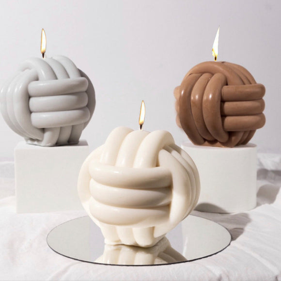 Molde de Silicona para Velas Aromáticas - Diseño Texturizado de Cuerda Gruesa