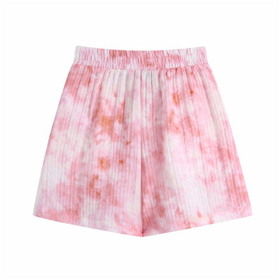 Shorts Tie Dye Cintura Alta Ajustado Estilo Hipster Urbano - Image 6