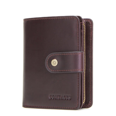 Billetera Multifuncional de Cuero Crazy Horse para Hombre - Image 3