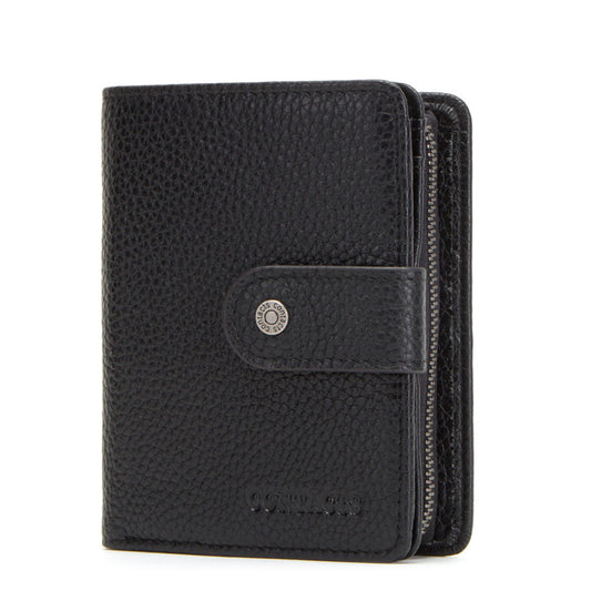 Billetera Multifuncional de Cuero Crazy Horse para Hombre