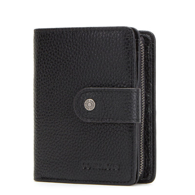 Billetera Multifuncional de Cuero Crazy Horse para Hombre