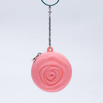 Monedero de Silicona Ecológico con Diseño de Rosa - Bolsa Multiusos Impermeable