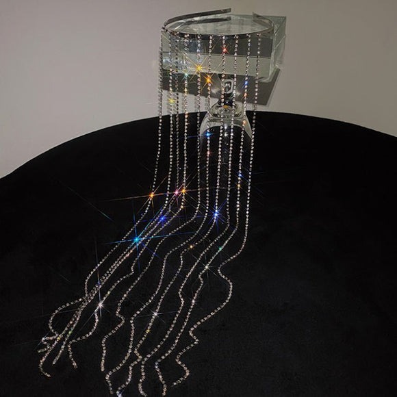 Diadema Brillante con Borla de Diamantes - Accesorio de Cabello Personalizado