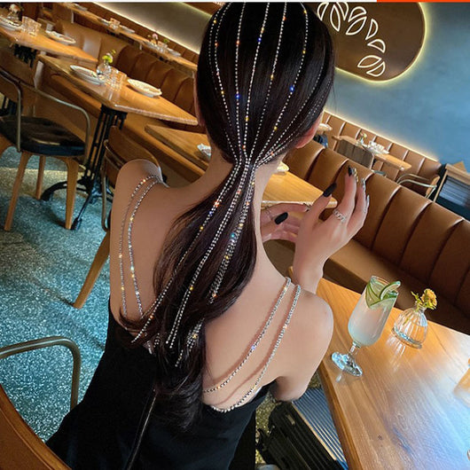 Diadema Brillante con Borla de Diamantes - Accesorio de Cabello Personalizado