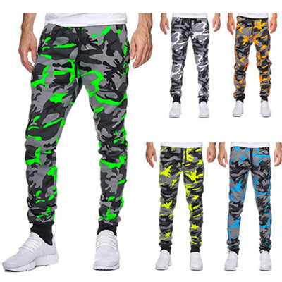 Pantalones Deportivos Camuflaje Cintura Media Elásticos Estampados
