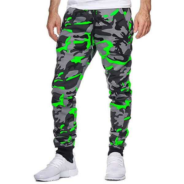 Pantalones Deportivos Camuflaje Cintura Media Elásticos Estampados