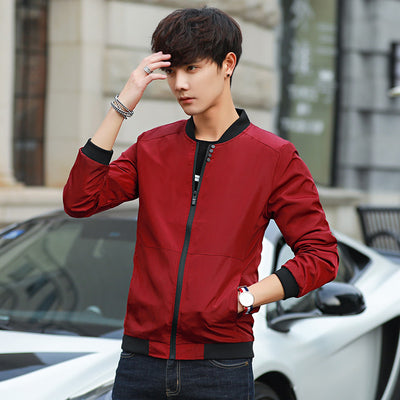 Chaqueta Casual Slim Fit Cuello Mao Estilo Béisbol Hombre - Image 9
