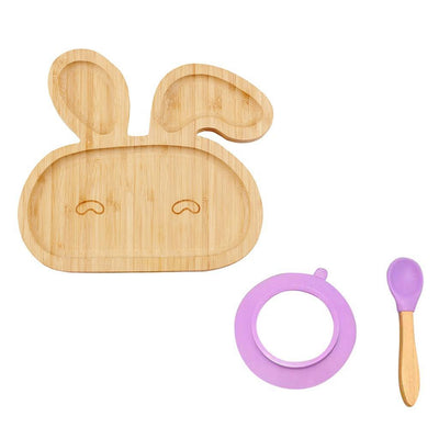 Conjunto de Plato y Cuchara de Bambú para Bebés y Niños Pequeños - Image 6