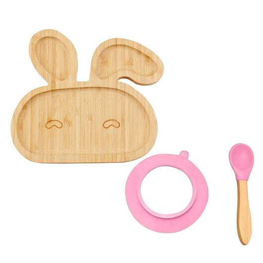 Conjunto de Plato y Cuchara de Bambú para Bebés y Niños Pequeños - Image 4