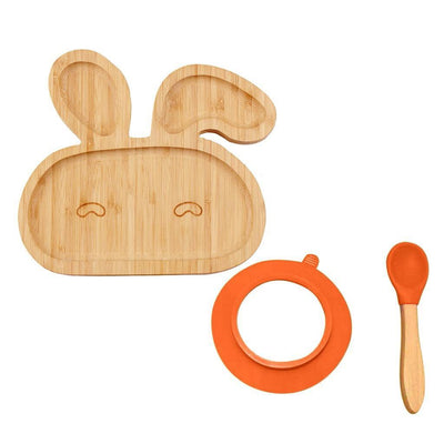 Conjunto de Plato y Cuchara de Bambú para Bebés y Niños Pequeños - Image 2