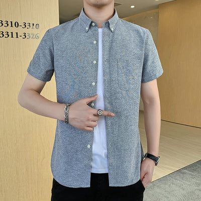 Camisa Slim Fit Estilo Coreano para Hombre