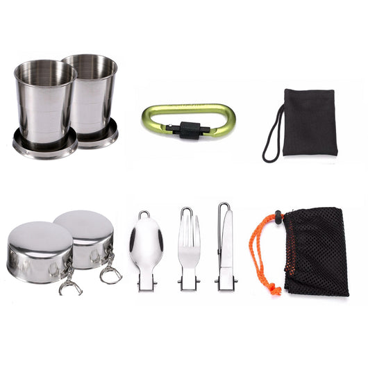 Juego de Utensilios de Cocina para Campamento y Picnic Antiadherente con Accesorios Plegables - Image 3