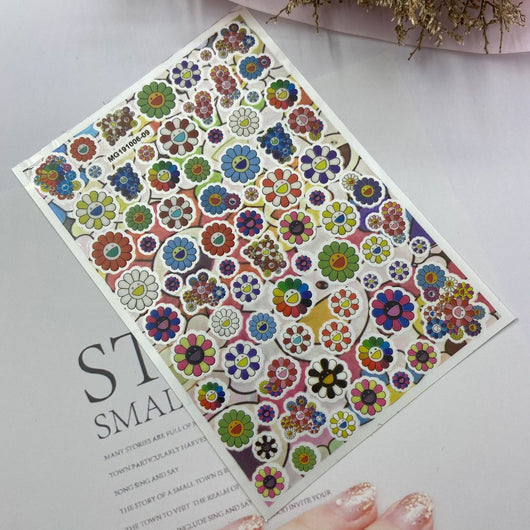Stickers de Uñas Transparentes Autoadhesivos Girasol Murakami - Diseño Septiembre - Image 4