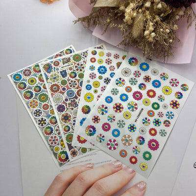 Stickers de Uñas Transparentes Autoadhesivos Girasol Murakami - Diseño Septiembre - Image 8