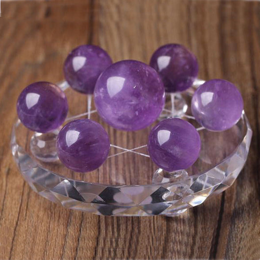 Arreglo de Siete Estrellas en Amatista Natural - Esfera de Cristal Decorativa - Image 7