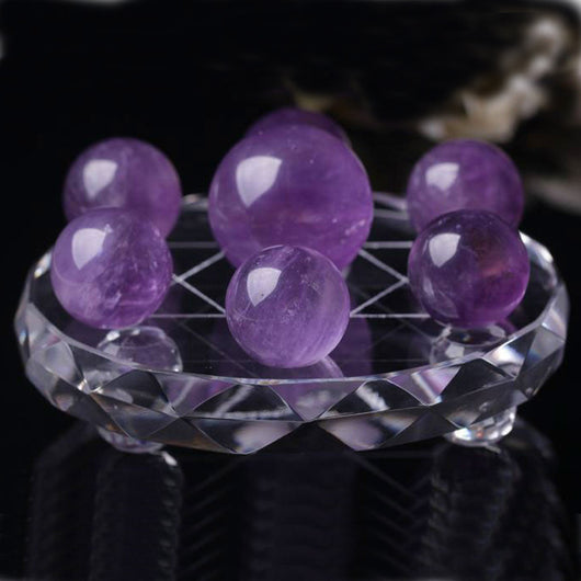 Arreglo de Siete Estrellas en Amatista Natural - Esfera de Cristal Decorativa - Image 3