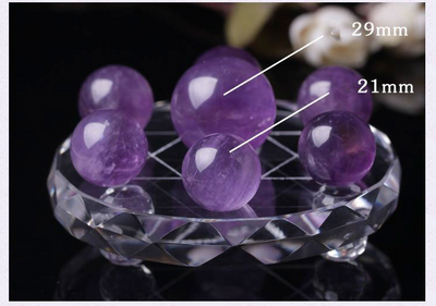 Arreglo de Siete Estrellas en Amatista Natural - Esfera de Cristal Decorativa - Image 5