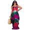 Vestido Largo Tie-Dye Suelto con Tirantes y Bolsillos