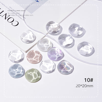 Carta de Colores Vidrio Transparente para Nail Art Diseños Ovalados - Image 14