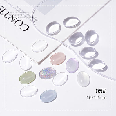 Carta de Colores Vidrio Transparente para Nail Art Diseños Ovalados - Image 11