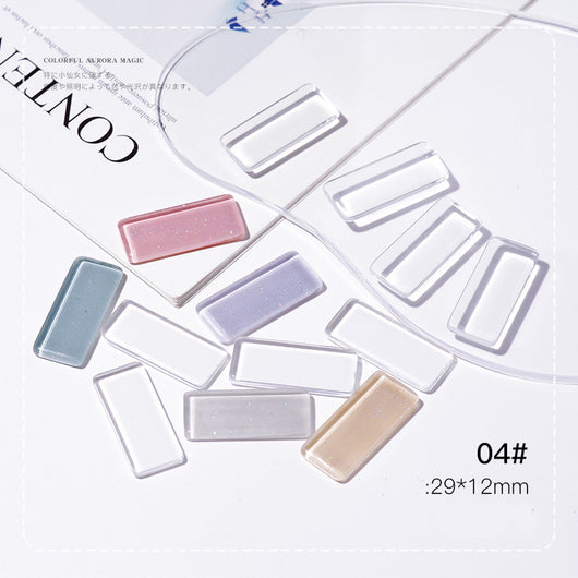 Carta de Colores Vidrio Transparente para Nail Art Diseños Ovalados - Image 18