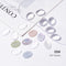 Carta de Colores Vidrio Transparente para Nail Art Diseños Ovalados