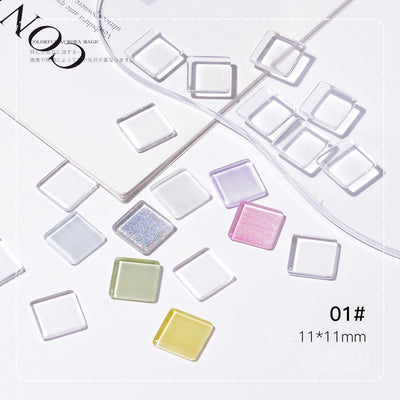 Carta de Colores Vidrio Transparente para Nail Art Diseños Ovalados - Image 5