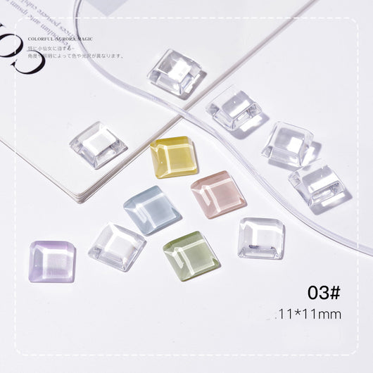 Carta de Colores Vidrio Transparente para Nail Art Diseños Ovalados - Image 4