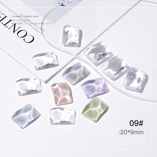 Carta de Colores Vidrio Transparente para Nail Art Diseños Ovalados - Image 7