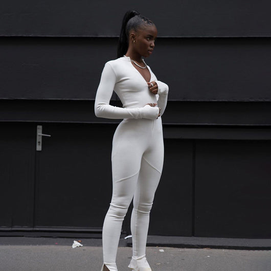 Jumpsuit Deportivo de Cintura Alta con Cierre para Mujer - Primavera y Verano - Image 4