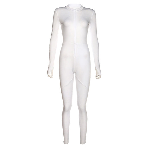 Jumpsuit Deportivo de Cintura Alta con Cierre para Mujer - Primavera y Verano