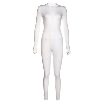 Jumpsuit Deportivo de Cintura Alta con Cierre para Mujer - Primavera y Verano
