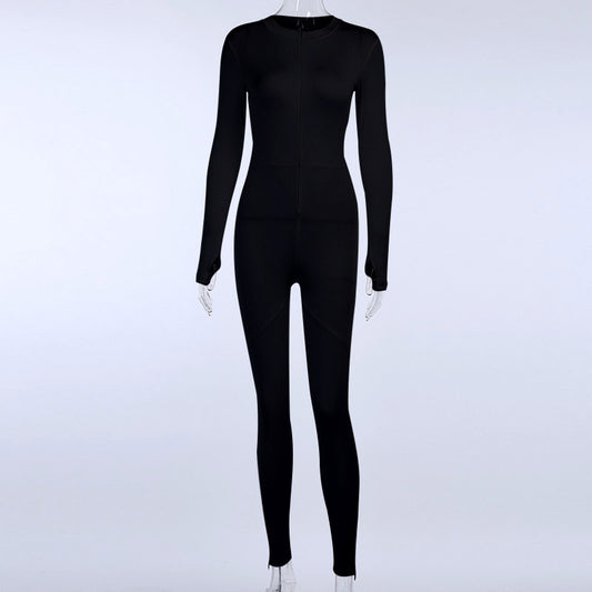 Jumpsuit Deportivo de Cintura Alta con Cierre para Mujer - Primavera y Verano - Image 2
