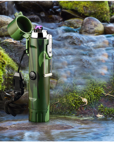 Encendedor USB Recargable con Brújula para Aventuras al Aire Libre - Image 15